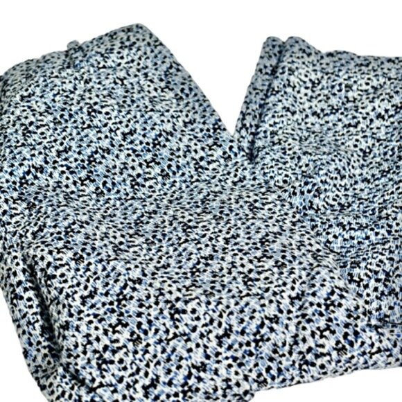 Women's Pure Collection Blue Pattern Chino Ankle Pants 6 - Picture 1 of 4